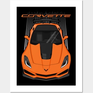 Corvette C7 ZR1 - Orange Posters and Art